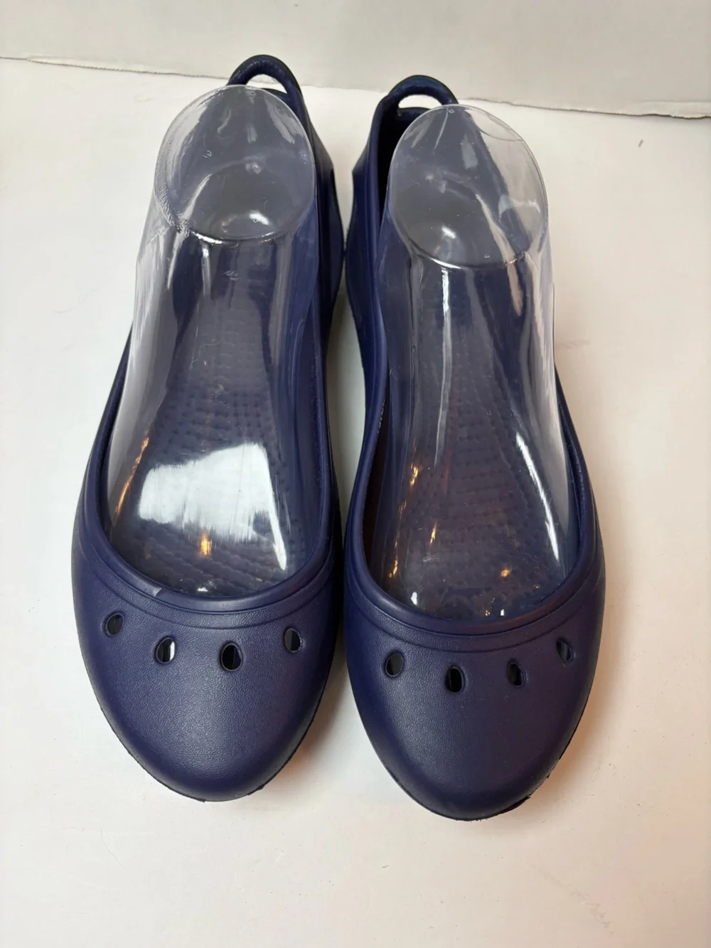 Crocs Kadee Blue Classic Slip-on Ballet Flats Cutout Size 9